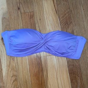 Purple Strapless Bandeau Bikini Top